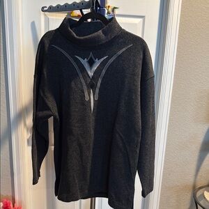 Heather Hansen Designs Cozy Black Turtleneck Sweater with Relaxed Fit. Size M